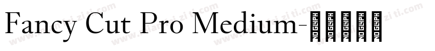 Fancy Cut Pro Medium字体转换